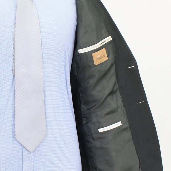 Mark & Spencer 38L Gray Solid 2-Button Sport Coat Blazer Jacket B488 - Picture 10 of 11